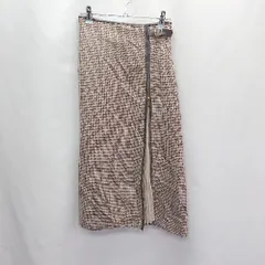 ◇ any SiS エニィスィス 千鳥格子 ひざ丈 タイト スカート サイズ1 ブラウン系 レディース E  【1406050071561】
