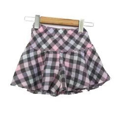 メゾピアノ ショートパンツ ボトムス キュロット チェック柄 キッズ 女の子用 120サイズ グレー Mezzo Piano 【中古】