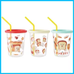 【数量限定】320ml 日本製 3個セット パンどろぼう タンブラー ストロー付き SIH3ST スケーター(Skater)