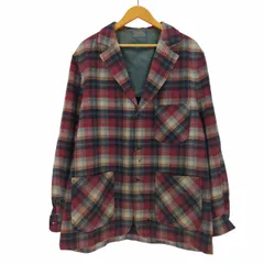ペンドルトン PENDLETON 70S USA製 タータンチェック 3B テーラードジャケット クルミボタン エルボーパッチ メンズ import：XL のサムネイル