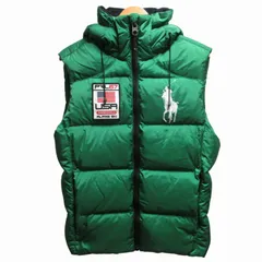 ポロ バイ ラルフローレン Polo by Ralph Lauren ALPINE SKI 90s ヴィンテージ ダウンベスト ジャケット ビックポニー刺繍 ワッペン 緑 グリーン XSサイズ 0611 IBO52のサムネイル