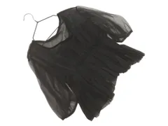 Heather ヘザー シャーリング シアー ブラウス シャツ sizeF/黒 ■◆ レディース