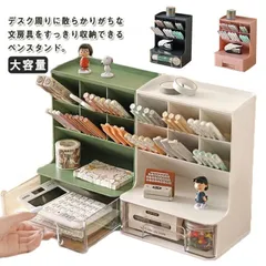 ペンスタンド ペン立て デスク収納 大容量 ペン入れ 筆記用具 文房具 収納ケース 仕切り デスク 卓上 引き出し 小物ケース 小物入れ 化粧品 整理ボックス M250328-469