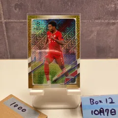 2019-20 Topps Chrome UEFA Champions League Serge Gnabry 47/50 FC Bayern Munchen Gold Mojo Refractor Parallel カード