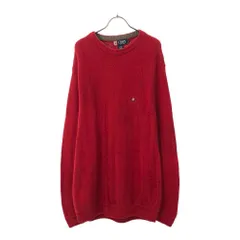 チャップス ウール 長袖 セーター M レッド CHAPS ニット メンズ