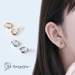 イヤリング フープ イヤリング レディース リング 【tocotto】（トコット）【公式】水滴 ニッケルフリー 金属アレルギー対応 tocotto（トコット） ピアス レディース 韓国ピアス【tw-cne-3】