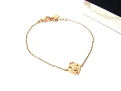 ■美品■ COACH コーチ SV925 ハート カデナ 南京錠モチーフ ブレスレット アクセサリー レディース ピンクゴールド系 DH6911