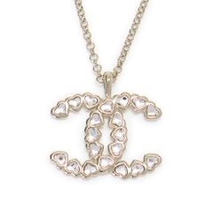 シャネル ネックレス レディース ペンダント アクセサリー ココマーク CCマーク ハート ラインストーン ゴールド ABG255 B21750 U3283 CHANEL (ec)