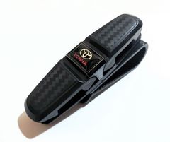 トヨタ　サンバイザー クリップ　サングラス ホルダー フック　メガネ　ケース　ロゴ　エンブレム