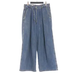 美品 ドリスヴァンノッテン バギー ワイドデニムパンツ 34 ベルト付き DRIES VAN NOTEN(ドリスヴァンノッテン) ベルトワイドカーゴ