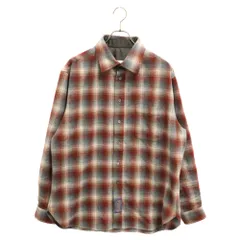 Maison Margiela (メゾンマルジェラ) 23AW ×PENDLETON ペンドルトン ダブルネームオーバーサイズチェック長袖シャツ ブルー/ボルドー S67DT0002のサムネイル