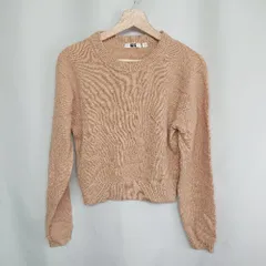 ◇ ⊇ UNIQLO ユニクロ 長袖 ニット セーター サイズS ライトブラウン レディース E  【1409100056341】