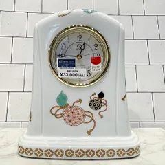 【新品】RHYTHM リズム 有田焼磁器枠 置き時計 瓢絵 415 4SE415HG04のサムネイル