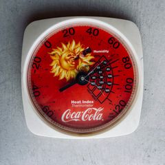 コカコーラ Coca Cola 温度計 1994年 Thermometer アメリカ Sun drinking a coke