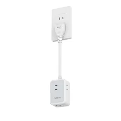 【新着商品】延長コード 短い 20cm 電源タップ usb たこあしコンセント テーブルタップ 0.2m TESSAN 3個AC口 1個type-c 2個タイプAポート 電源コード マルチ タコ足配線 分岐 oa 壁掛 卓上
