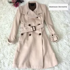 Abahouse　Devinette　アバハウス　ドゥヴィネット　ロングコート　ウールコート　ベージュ　サイズ表記2（Mサイズ相当）スタンドカラー　アンゴラ混のサムネイル