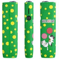 【数量限定】耐衝撃 360°全面保護 極フィット勘合 ワンに適合する（PUレザー製 i 可愛い ONE/イルマ ILUMA 猫柄 IQOS 加熱式たばこ用ケース グリーン） Votabell