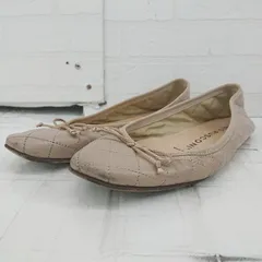 ◇ FABIO RUSCONI イタリア製 キルティング フラット ペタンコ パンプス サイズ36 ベージュ レディース E  【1305300011961】