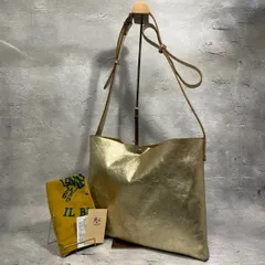 IL BISONTE（イルビゾンテ）メタリックレザーショルダー《ゴールド》