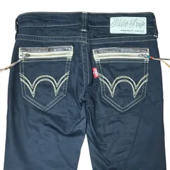 EDWIN BLUE TRIP BT5502 ブラック スリム テーパードデニム レディースS エドウィン ブルートリップ