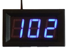 交流デジタル電圧計 AC 70-300V 青