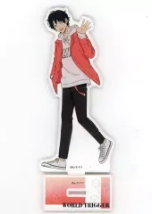 【中古】アクリルスタンド・アクリルパネル 隠岐孝二 おそろパーカー アクリルスタンド 「ワールドトリガー POP UP SHOP in アニメガ×ソフマップ」