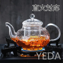 手作り 耐熱 茶こし付き 紅茶ポットティーポット 花茶 ガラス フルーツティー に ガラス急須 直火可 大容量 ガラスポット ガラスキャンドル保温ウォーマン ガラスカップYEDA #5TJ4xk#