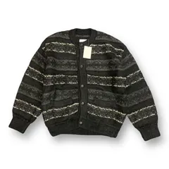 定価68200円 新品 stein 22AW Silk Mohair Fair Isle Knit Cardigan シルク モヘア ニット カーディガン シュタイン ST.453 ブラックのサムネイル