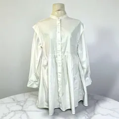【訳あり】AG BY AQUAGIRL シャツワンピース ホワイト M/38