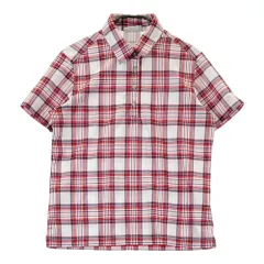 サイズ：M ADIDAS GOLF アディダスゴルフ N59144 半袖 ポロシャツ チェック柄 レッド系 [240101284781]# ゴルフウェア レディース ストスト