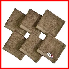 【匿名配送】ブラウン_ハンカチタオル(約23×25cm) 6枚組 トランパラン 今治タオル ハンカチタオル 6枚セット 今治認定マーク付き 日本製 速乾 吸水 