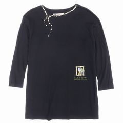 アルベロベロ ALBEROBELLO ブタ ぶたさん プリント裏地 スウェット トレーナー ワイド ブラック レディース 【中古】 アルベロベロ ALBEROBELLO ブタ ぶたさん プリント裏地