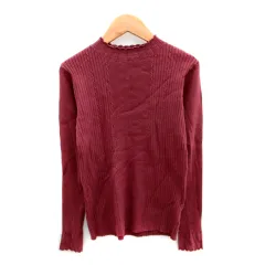 プロポーション ボディドレッシング PROPORTION BODY DRESSING ニット カットソー 長袖 ハイネック 無地 S えんじ色 /SY1のサムネイル