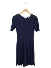 エムプルミエクチュール F718-026 ニットワンピース 36 ネイビー プリーツ ITZ2N2TH6RVC