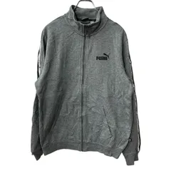 PUMA ロゴスウェット トレーナー M グレー プーマ ジップアップ プリント カットソー トップス 冬物 a709-6550