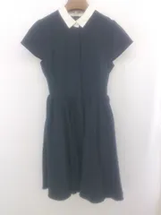 ◇ LAGUNAMOON ラグナムーン ストライプ 半袖 ミニ ワンピース サイズS ネイビー グリーン系 ホワイト レディース P  【1301060006155】