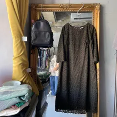 ＠　UNTITLED アンタイトル　ワンピース　レース　ロング　46　お呼ばれ　デート　オフィスカジュアル　食事会　カーキ