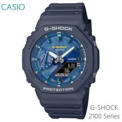 【正規販売店】 カシオ G-SHOCK メンズ 電池式 クオーツ 腕時計 ブルー GA-2100AS-2AJF