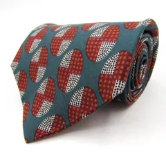 コムサデモードメン ブランド ネクタイ 総柄 ドット 幾何学模様 シルク イタリア製 PO  メンズ グレー COMME CA DU MODE 【中古】