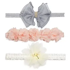 ヘア フラワー ティアラ 3点セット カチューシャ ヘアアクセサリー 赤ちゃん ベビー ヘアバンド BIANHUAN
