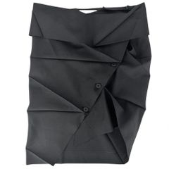 イッセイミヤケ トップス レディース ノースリーブ アシンメトリー アパレル 服 サイズ3 ISSEY MIYAKE ブラック 黒 ポリエステル    美品【中古品】