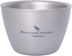 Boundless Voyage Ti3089D 二重結構 お猪口 超軽量 ミニコップ 酒杯 キャンプ用品 ソロキャン バーベキュー チタン 食器 アウトドア