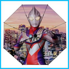 【特価商品】8本骨 レディース メンズ 収納袋付き ブラック 折りたたみ傘 ウルトラマン ULTRAMAN RELAX [リラックス]