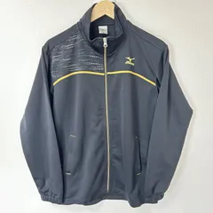 (^w^)b MIZUNO ミズノ トラックジャケット ジャージ ロゴプリント ポリエステル100% トップス 羽織り シンプル スポーツ 運動 トレーニングウェア ブラック 黒 メンズ サイズM