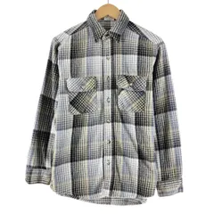 古着 90年代 ファイブブラザー Five Brother 長袖 チェック柄 フランネルシャツ USA製 メンズM ヴィンテージ/eaa368464