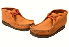 クラークス Clarks 12年製 EMBOSSED CROCODILE WALLABEE BOOT エンボス クロコダイル ワラビー ブーツ メンズ靴 ブーツ その他 オレンジ 26.5cm 104-shoes290
