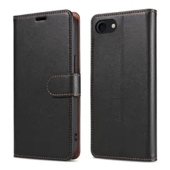 iPhone SE ケース 手帳型 iPhone SE 第3世代 第2世代 iphone8 iphone7 スマホケース 携帯カバー レザー 人気 耐衝撃 耐摩擦 MIL米軍規格 マグネット式 カード収納 スタンド機能 4.7インチ対応 EUMADOVE (B