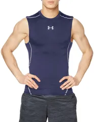 [アンダーアーマー] UA HEATGEAR ARMOUR SLEEVELESS Mens メンズ 410 日本 3XL (日本サイズ4L相当) [Midnight Navy / Steel] [3XL]