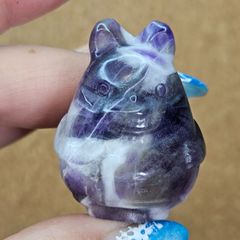 フローライト ゴリラ ①天然石 置物 カービング キャンディーフロー