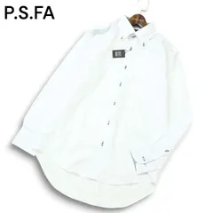 【新品 未使用】 P.S.FA パーフェクトスーツファクトリー 通年 CLASSICO MODEL★ 長袖 シャツ ビジネス Sz.L メンズ 白